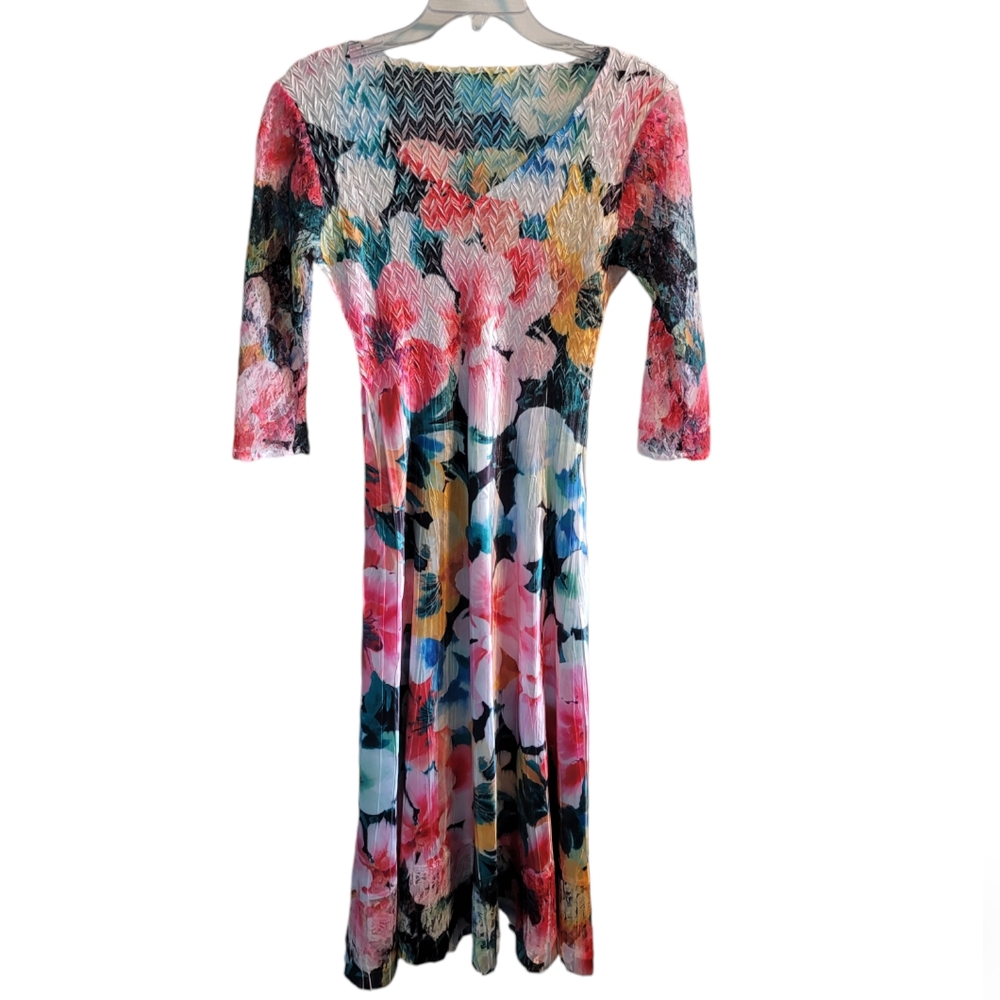 Floral Lace Sleeve Komarov Dress
